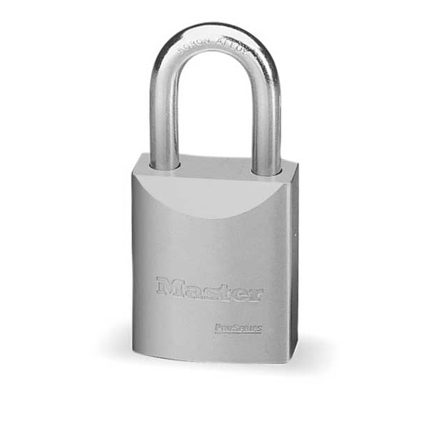 Master Lock Padlock, Keyed Alike, Standard Shackle, Rectangular Steel Body, Boron Shackle, 29/32 in W - 7040KA