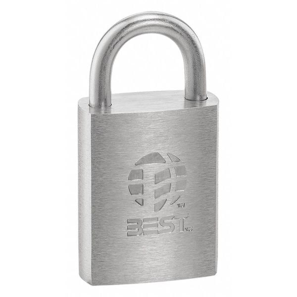 Best Padlock, Coreless, Standard Shackle, Rectangular Zinc Alloy Body, Stainless Steel Shackle, 7/8 in W - 21B70T