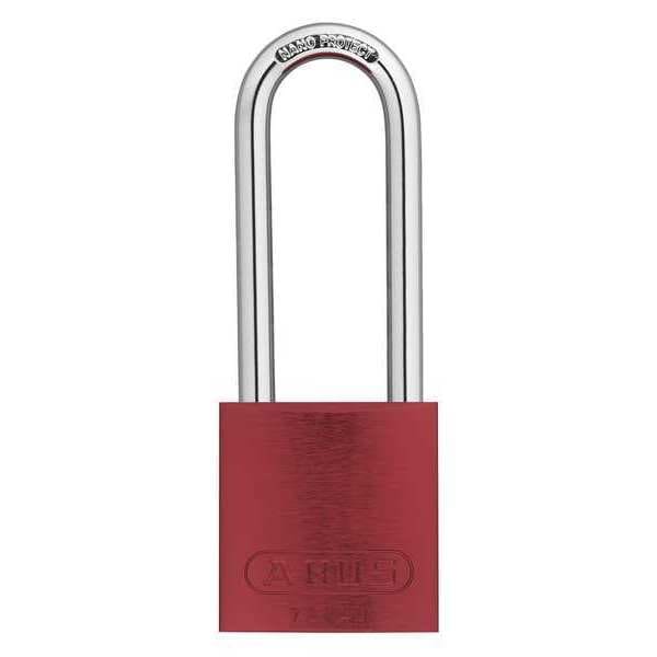 Abus Keyed Padlock, Open, Rectangular Aluminum Body, Hardened Steel Shackle, 13/16 in W, 3 PK - 15413