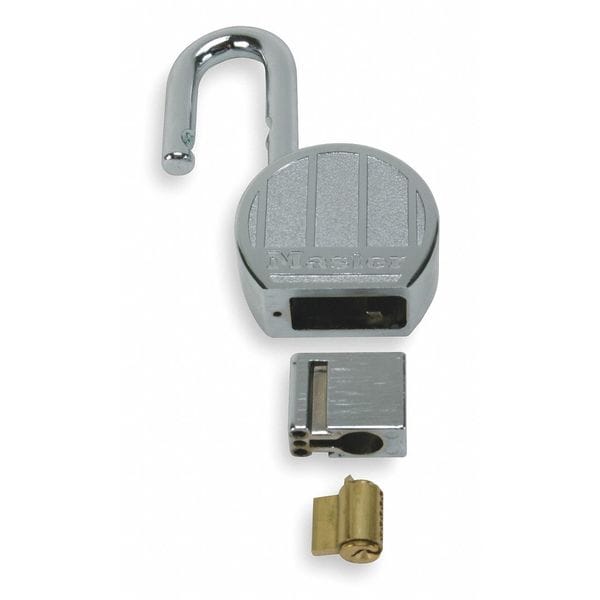 Master Lock Padlock, Keyed Different, Standard Shackle, Round Steel Body, Boron Shackle, 15/16 in W - 230