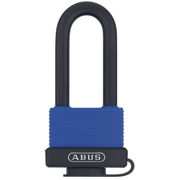 Abus Padlock, Keyed Different, Long Shackle, Rectangular Brass Body, Stainless Steel Shackle, 13/16 in W - 70IB/45HB63