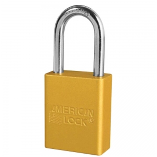 Light House Beauty Keyed Aluminum Safety Padlock with 1.5 in. Shackle, Yellow - LI3684837