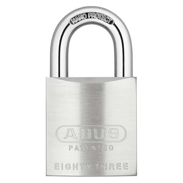Abus Padlock, Keyed Alike, Standard Shackle, Square Brass Body, Steel Shackle, 15/16 in W - 83/45 RK KA-700