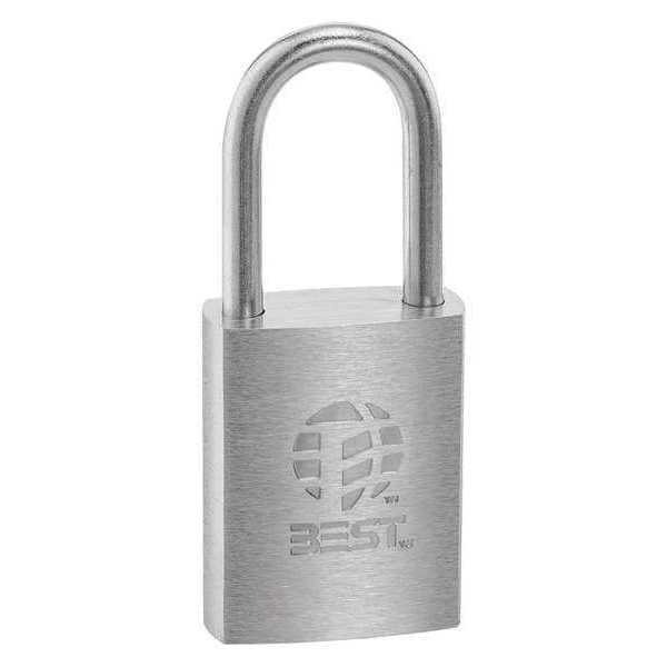 Best Padlock, Coreless, Long Shackle, Rectangular Zinc Alloy Body, Stainless Steel Shackle, 7/8 in W - 21B720T
