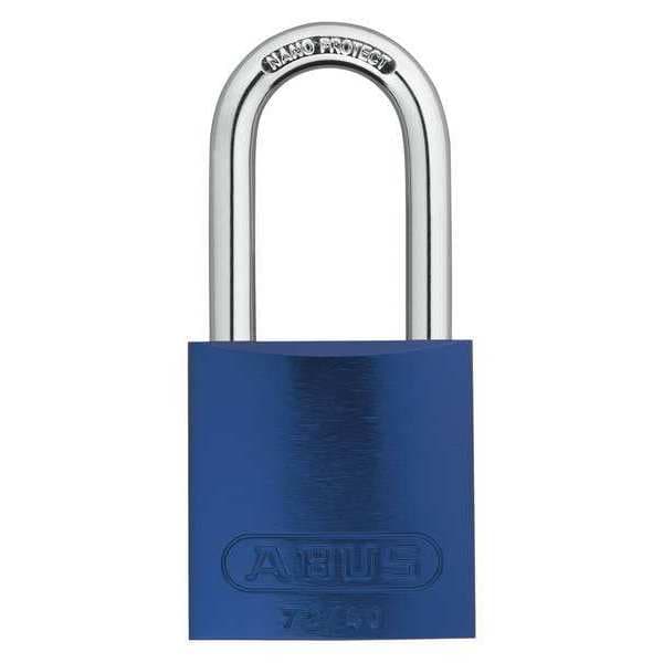 Abus Keyed Padlock, Open, Rectangular Aluminum Body, Hardened Steel Shackle, 3/4 in W, 3 PK - 19348