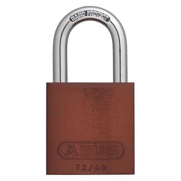 Abus Keyed Padlock, Open, Rectangular Aluminum Body, Hardened Steel Shackle, 3/4 in W, 6 PK - 19333