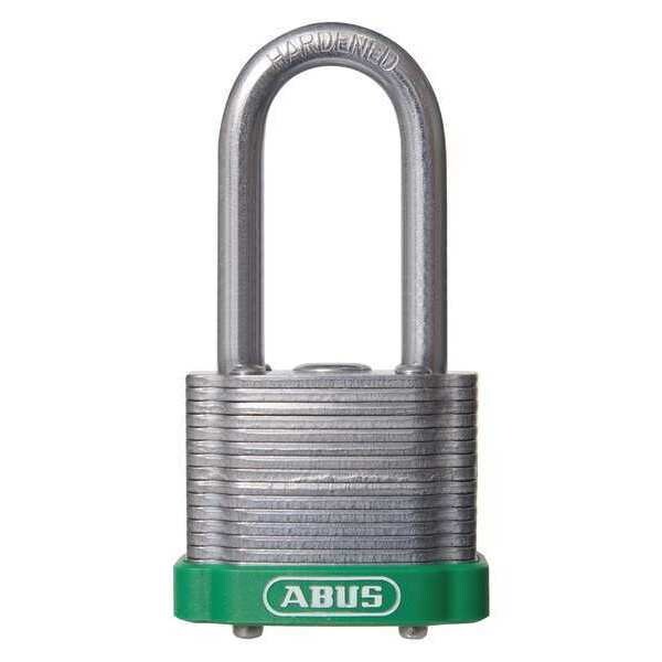 Abus Keyed Padlock, Open, Rectangular Steel Body, Hardened Steel Shackle, 11/16 in W, 6 PK - 19370