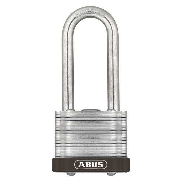 Abus Keyed Padlock, Open, Rectangular Steel Body, Hardened Steel Shackle, 11/16 in W, 6 PK - 19374