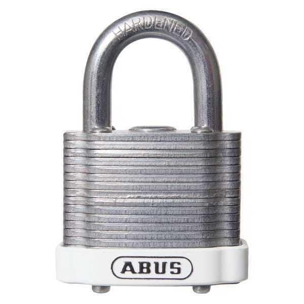 Abus Keyed Padlock, Open, Rectangular Steel Body, Hardened Steel Shackle, 3/4 in W, 6 PK - 19685