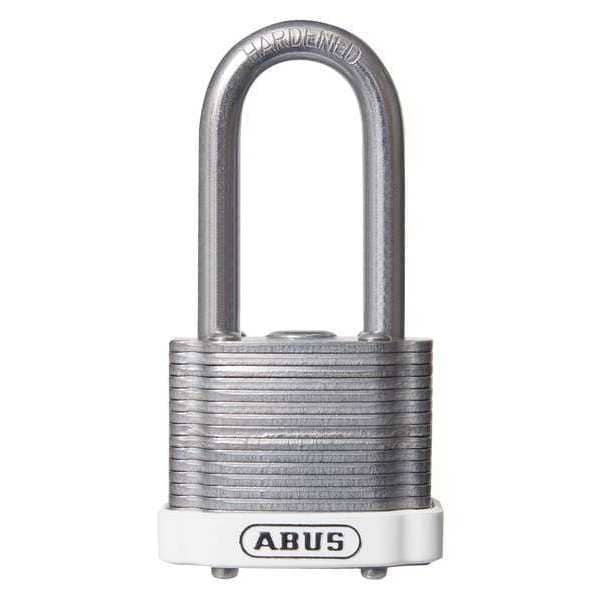 Abus Keyed Padlock, Open, Rectangular Steel Body, Hardened Steel Shackle, 3/4 in W - 19708
