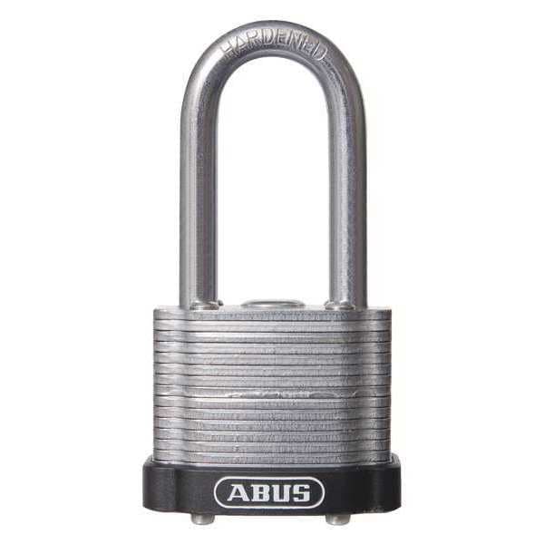 Abus Keyed Padlock, Open, Rectangular Steel Body, Hardened Steel Shackle, 11/16 in W, 3 PK - 19364