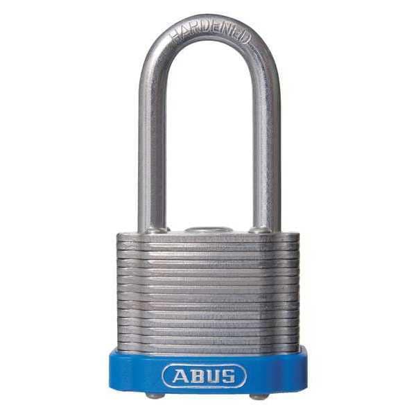 Abus Keyed Padlock, Open, Rectangular Steel Body, Hardened Steel Shackle, 11/16 in W, 6 PK - 19369
