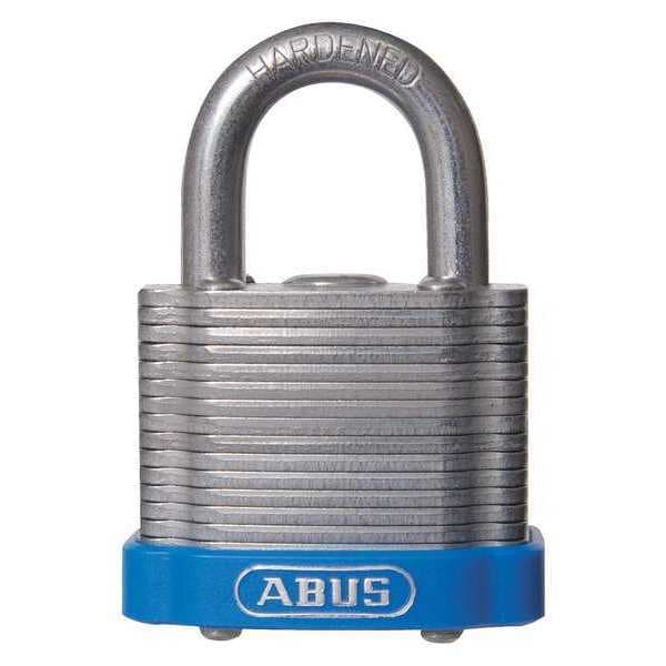 Abus Keyed Padlock, Open, Rectangular Steel Body, Hardened Steel Shackle, 3/4 in W, 6 PK - 19308