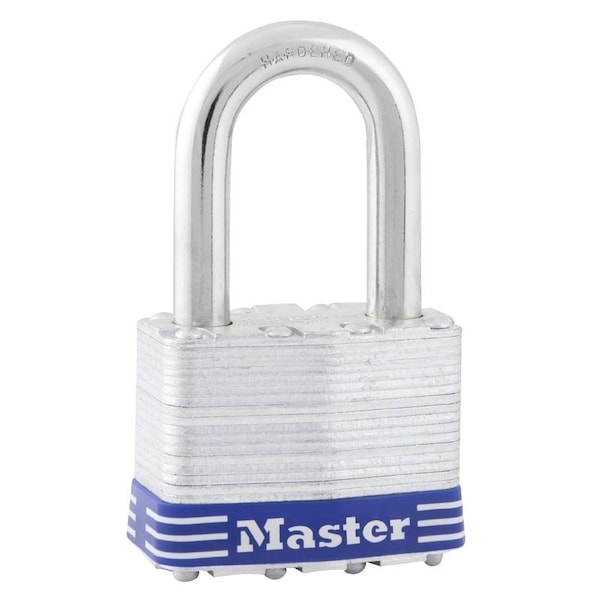 Master Lock Padlock, Keyed Different Key, 3/8 in Dia Shackle, 1-1/2 in H Shackle, Boron Alloy Shackle, Steel Body - 5DLF