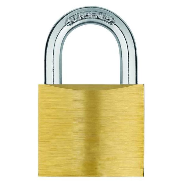 Zoro Select Padlock, Keyed Alike, Standard Shackle, Rectangular Brass Body, Hardened Steel Shackle, 13/16 in W - 48JR06