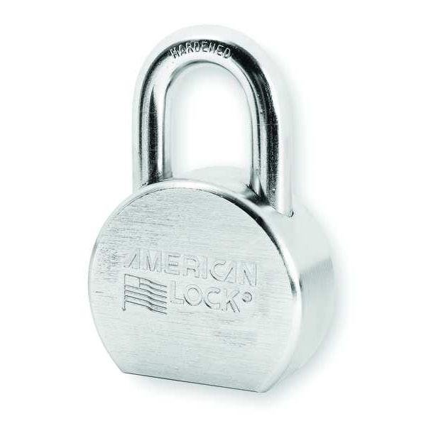 American Lock Padlock, Keyed Alike, Standard Shackle, Round Steel Body, Boron Shackle, 15/16 in W - A700KA