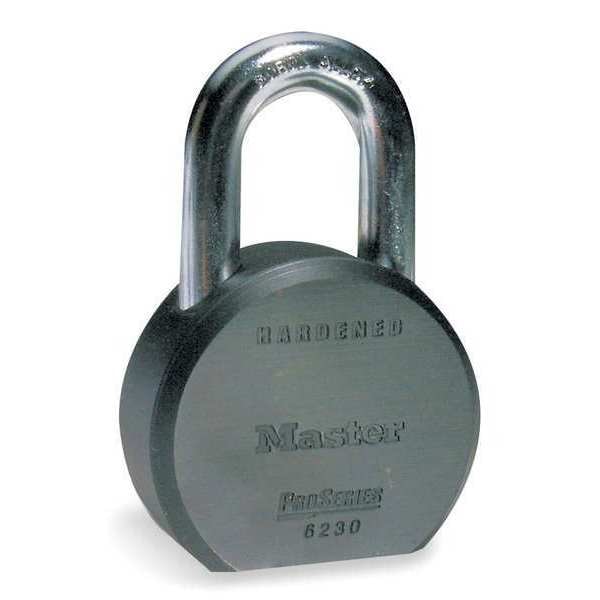 Master Lock Padlock, Keyed Alike, Long Shackle, Round Steel Body, Boron Shackle, 7/8 in W - 6230KALH-10G018