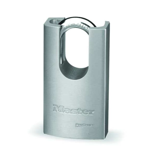 Master Lock Padlock, Keyed Alike, Partially Hidden Shackle, Rectangular Steel Body, Boron Shackle, 29/32 in W - 7045KA
