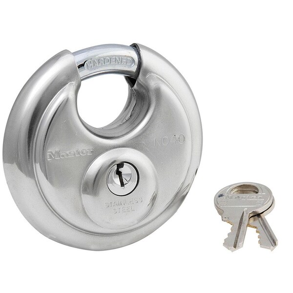 Master Lock KD Stainless Steel 2-3/4 in. Discus Double-Locking Padlock with Shrouded 5/8 in. Shackle, Carded - 40DPF KD