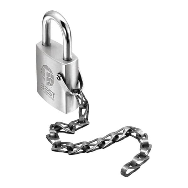 Best Padlock 21B, 1.5 Inch Tall Shackle, with Chain - 21B722TM5