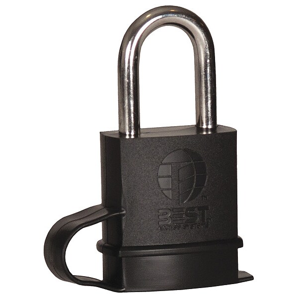 Best Keyed Padlock, Coreless, Long Shackle, Rectangular Brass Body, Stainless Steel Shackle, 7/8 in W - 21B772LWC