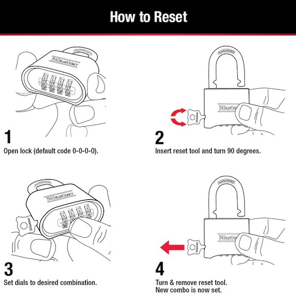 Master Lock Master Lock 4-1/8 in. H X 2 in. W Steel Resettable Combination Combination Padlock - 175DLH