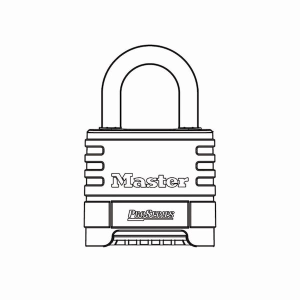 Master Lock ProSeries Stainless Steel Easy-to-Set Combination Lock, 5/16" - 1174D