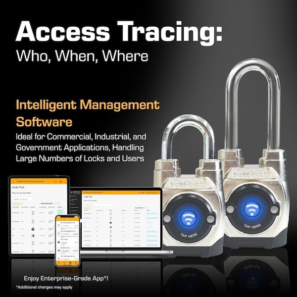 Egeetouch 5th Gen Smart Padlock, Anti-cut Outdoor with Bluetooth and NFC, Short shackle - 5-02503-94