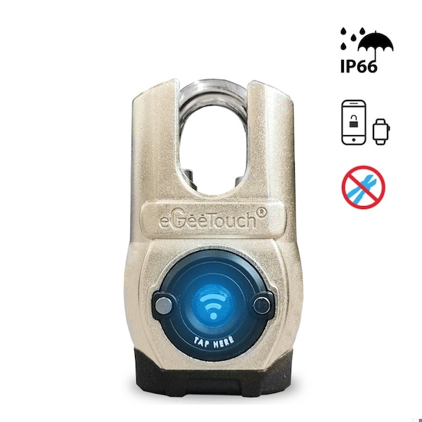 Egeetouch 5th Gen Smart Padlock, Anti-cut Outdoor with Bluetooth and NFC, Short shackle - 5-02503-94