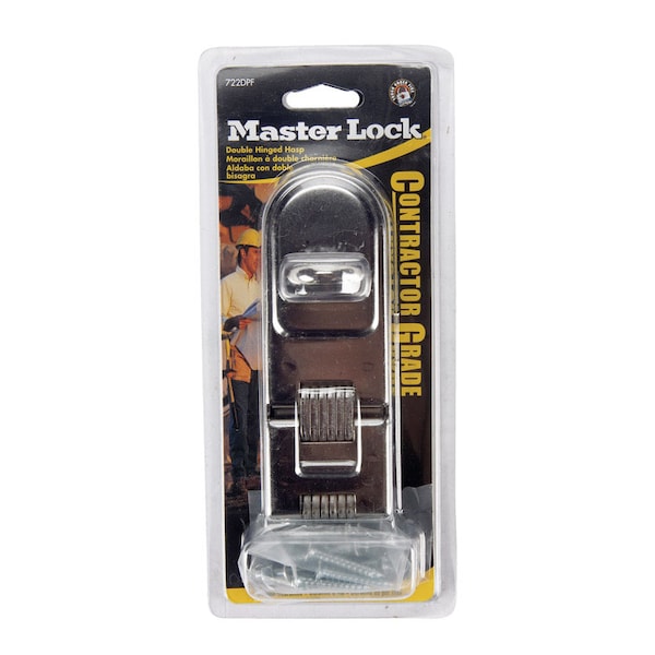 Master Lock Master Lock Zinc-Plated Hardened Steel 7-3/4 in. L Double Hinge Safety Hasp 1 pk - 722-D