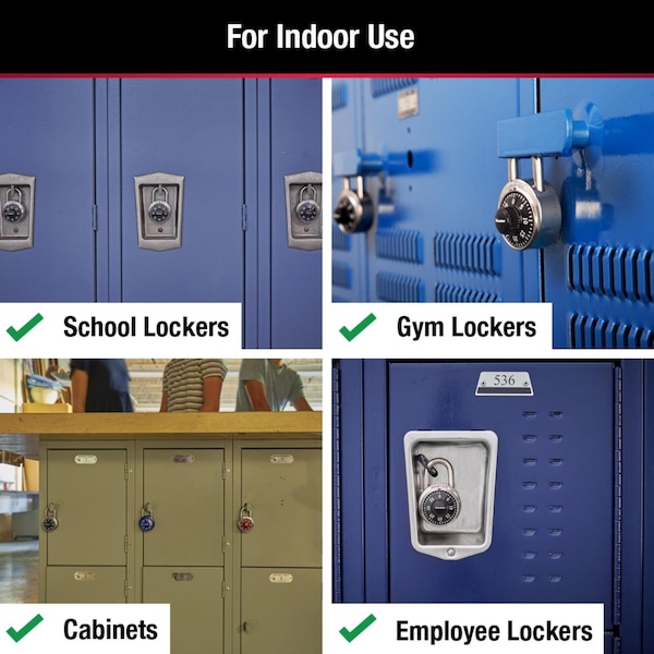 Master Lock Master Lock 2 in. H X 7/8 in. W X 1-7/8 in. L Steel Anti-Shim Technology Combination Padlock, PK2 - 1500T