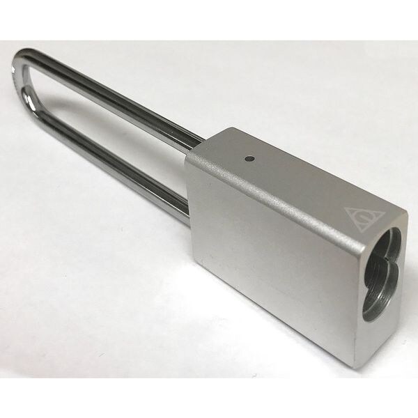 Delta Lock Padlock, Keyed Different, Long Shackle, Rectangular Aluminum Body, Steel Shackle, 11/16 in W - G PI 4000250ALXX1