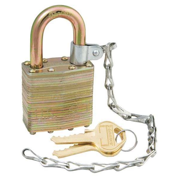 Master Lock Padlocks, Keyed Alike, Standard Shackle, Rectangular Steel Body, Steel Shackle, 6 PK - 6001NKAS6FLCNUS