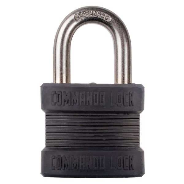 Commando Lock Commando Lock 3 in. H X 1.75 in. W X 1 in. L Laminated Steel Dual Ball Bearing Locking Padlock - CL1300