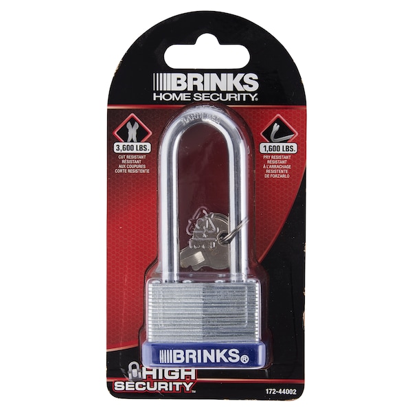 Brinks Keyed Different Padlock Laminated Steel 44mm High Security Long SHKL - 172-44002