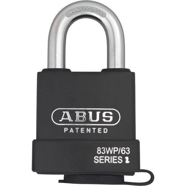 Abus Padlock, Keyed Alike, Standard Shackle, Rectangular Hardened Steel Body, Steel Shackle, 7/8 in W - 83WP/63 KA