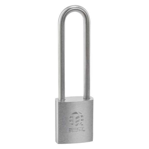 Best Padlock, Coreless, Long Shackle, Rectangular Zinc Alloy Body, Stainless Steel Shackle, 7/8 in W - 21B782T