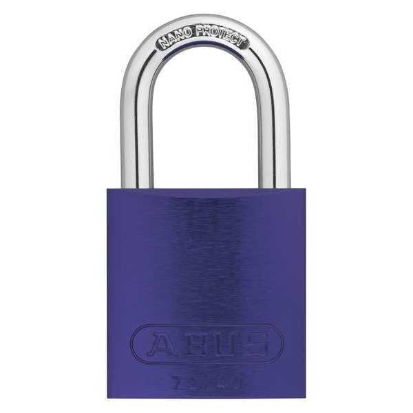 Abus Keyed Padlock, Open, Rectangular Aluminum Body, Hardened Steel Shackle, 11/16 in W, 6 PK - 19330