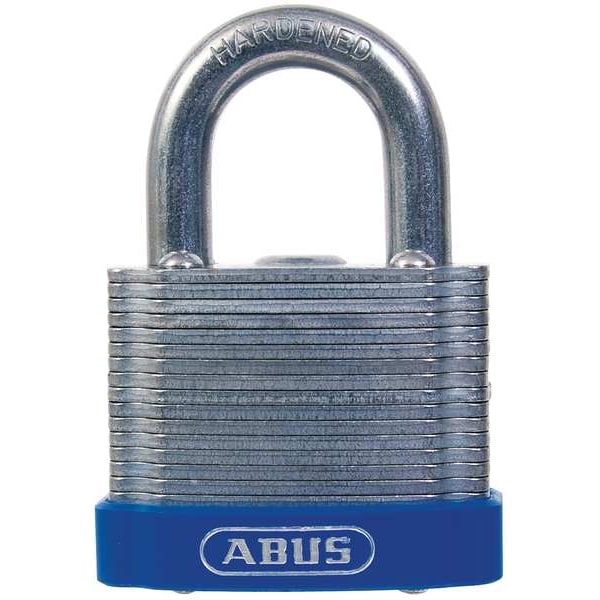 Abus Padlock, Master Keyed, Standard Shackle, Rectangular Recycled Steel Body, Steel Shackle, 15/16 in W - 41/50 MK KD