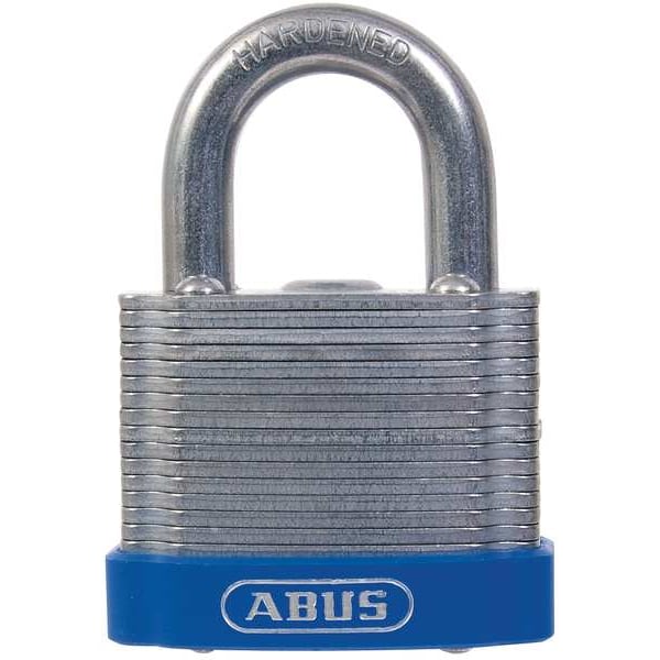 Abus Keyed Padlock, Open, Square Steel Body, Hardened Steel Shackle, 7/8 in W - 41/45 KA