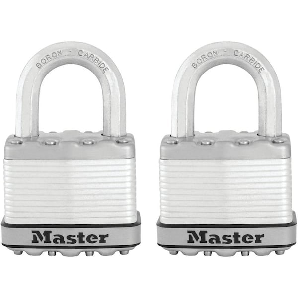Master Lock Magnum Series Padlock, Keyed Alike Key, 38 in Dia Shackle, 1 in H Shackle, Stainless Steel Body - M5XT