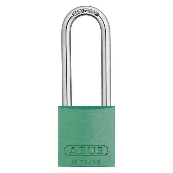 Abus Keyed Padlock, Open, Rectangular Aluminum Body, Hardened Steel Shackle, 3/4 in W, 6 PK - 15404