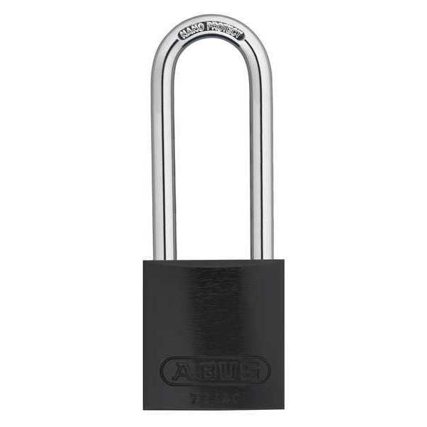 Abus Keyed Padlock, Open, Rectangular Aluminum Body, Hardened Steel Shackle, 13/16 in W, 3 PK - 15418