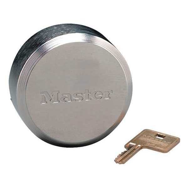 Master Lock Padlock, Keyed Alike, Hidden Shackle, Round Zinc Body, Boron Shackle, 1 23/32 in W - 6271KAW700A