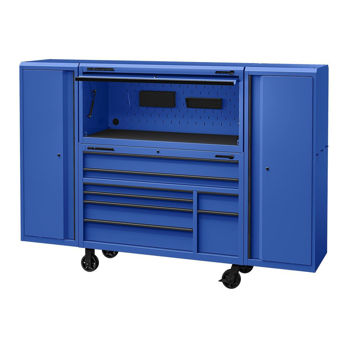 General de EE. UU. 56 pulgadas x 22 pulgadas. Hutch de Centro de Trabajo, Serie 3, Azul - 70396