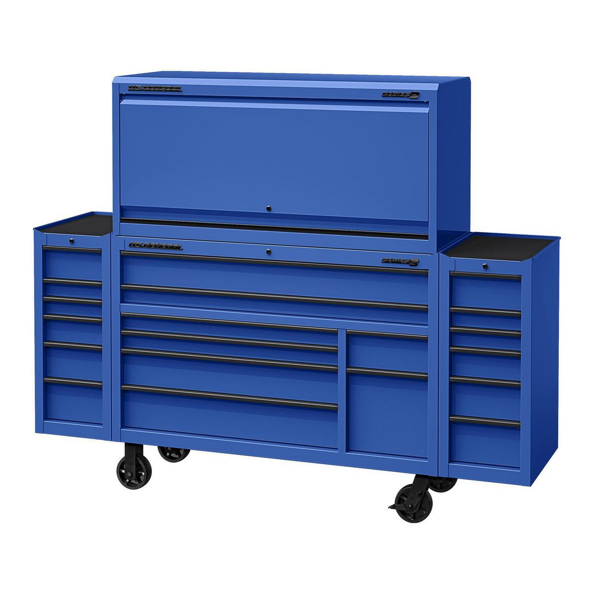 General de EE. UU. 56 pulgadas x 22 pulgadas. Hutch de Centro de Trabajo, Serie 3, Azul - 70396