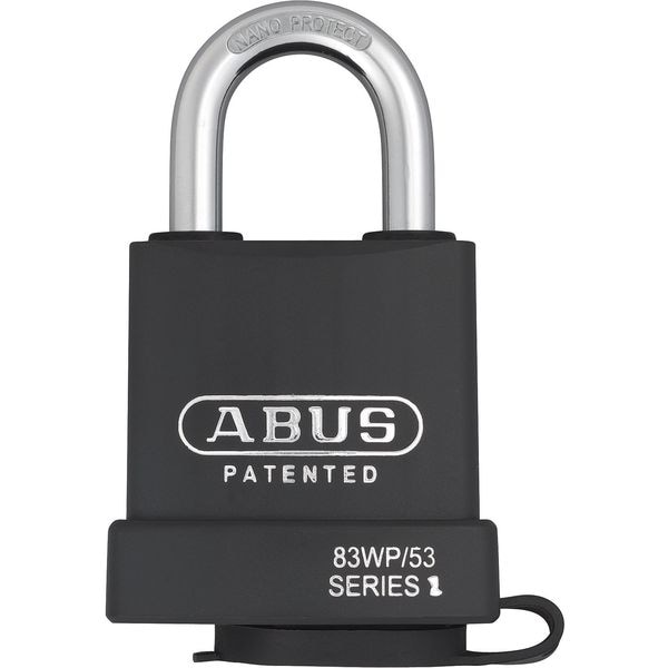 Abus Padlock, Keyed Alike, Standard Shackle, Rectangular Hardened Steel Body, Steel Shackle, 7/8 in W - 83WP/53 KA