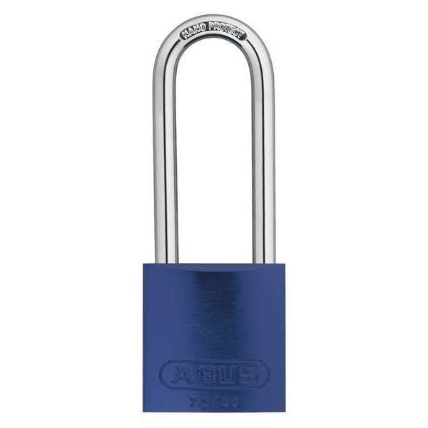 Abus Keyed Padlock, Open, Rectangular Aluminum Body, Hardened Steel Shackle, 13/16 in W, 3 PK - 15414