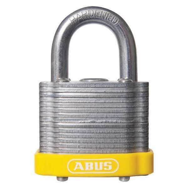Abus Keyed Padlock, Open, Rectangular Steel Body, Hardened Steel Shackle, 11/16 in W, 3 PK - 19341