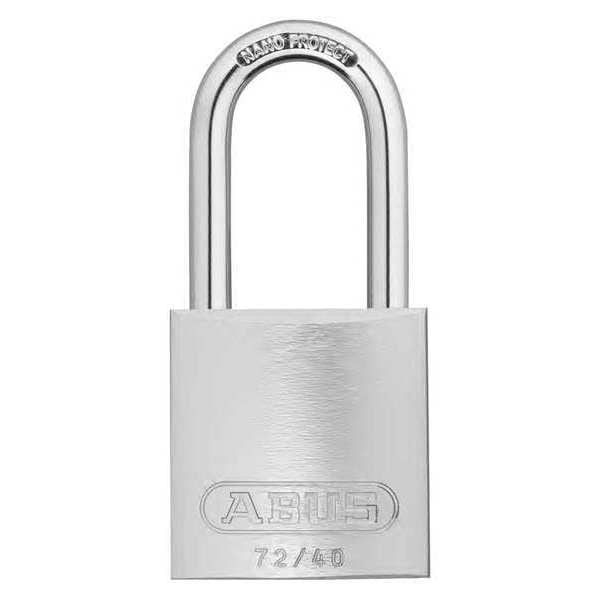 Abus Keyed Padlock, Open, Rectangular Aluminum Body, Hardened Steel Shackle, 3/4 in W, 6 PK - 19379